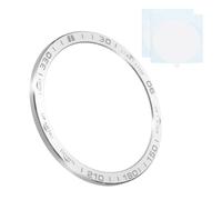 PATIKIL Bisel de reloj de 51 mm, anillo de bisel de reloj de acero inoxidable adhesivo antiarañazos, cubierta protectora para reloj de pulsera Garmin para pantalla Fenix 8X Amoled, plateado/gris
