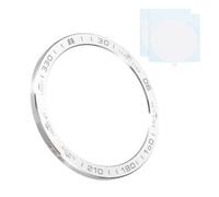 PATIKIL Bisel de reloj de 51 mm, anillo de bisel de reloj de acero inoxidable adhesivo antiarañazos, cubierta protectora para reloj de pulsera Garmin para Fenix 8X Solar, plateado/gris