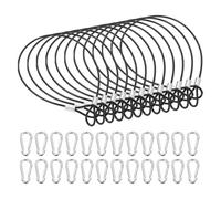 PATIKIL Bloqueo de cable de seguridad de 13 pulgadas, 12 cuerdas de alambre de seguridad de acero inoxidable 304, doble bucle, seguridad antirrobo con 24 hebillas de resorte para bicicletas, equipaje