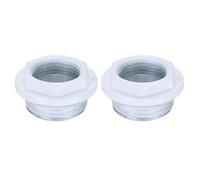 PATIKIL Boca reductora para radiador, 1"BSP rosca izquierda x 3/4"BSP tapones manuales de purga de aire, tapones de hierro fundido para calentador de radiador, blanco 2 piezas