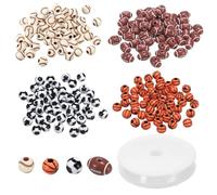 PATIKIL Bolas Deportivas, Pack de 120 Cuentas de Baloncesto de Acrílico, Cuentas Redondas para Manualidades de Pulseras y Collares, Multicolor, con Cordón Elástico de 4.4 Yardas