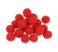 PATIKIL Bolitas de Fieltro de Lana Pompones para Fieltrado 1cm 10mm Rojo Oscuro para Manualidades Proyectos Artesanales DIY Paquete de 20