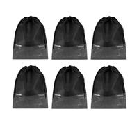 PATIKIL Bolsa para Zapatos con cordón, 6 Bolsas de Viaje de 14 x 11 Pulgadas, Bolsas de Zapatos de Almacenamiento de Zapatos no Tejidos, Organizador de Botas y Zapatos para Viajes， Negro