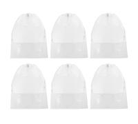 PATIKIL Bolsa para Zapatos con cordón, 6 Bolsas de Viaje de 17 x 13 Pulgadas, Bolsas de Zapatos de Almacenamiento de Zapatos no Tejidos, Organizador de Botas y Zapatos para Viajes， Blanco