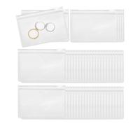 PATIKIL Bolsas de Joyería de Pvc, 50Pcs 4" x 3" Bolsas Transparentes con Cremallera Anti Oxidación Auto Sellantes para Almacenamiento de Pendientes, Collares, Pulseras