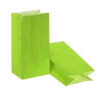 PATIKIL Bolsas de papel de regalo de fiesta de 7.1 x 2.4 x 3.5 pulgadas, 50 bolsas de papel kraft, bolsas de regalo de almuerzo, suministros de fiesta para boda, cumpleaños, Halloween, graduación