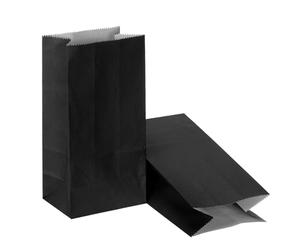 PATIKIL Bolsas de papel de regalo de fiesta de 7.1 x 2.4 x 3.5 pulgadas, 50 bolsas de papel kraft, bolsas de regalo de almuerzo, suministros de fiesta para boda, cumpleaños, Halloween, graduación