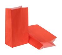 PATIKIL Bolsas De Papel Para Fiestas De 9.5x3.2x5.1 Pulgadas, 24 Pcs Bolsas De Papel Kraft Para Almuerzo O Golosinas, Suministros Para Fiestas De Boda Cumpleaños Halloween, Rojo