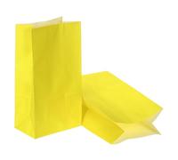 PATIKIL Bolsas De Papel Para Fiestas De 9.5x3.2x5.1 Pulgadas, 50 Pcs Bolsas De Papel Kraft Para Almuerzo O Golosinas, Suministros Para Fiestas De Bodas Cumpleaños Halloween, Amarillo