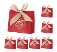 PATIKIL Bolsas de regalo de 4.5 x 1.8 x 4 pulgadas para regalos, 20 bolsas de regalo de papel de agradecimiento con cinta para boda, día de la madre, aniversario de Pascua, Navidad, celebración de