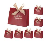 PATIKIL Bolsas De Regalo De 5.5x2.4x5 Pulgadas Para Regalos 50 Pcs Bolsas De Papel Para Boda Con Cinta Para Día De La Madre Pascua Aniversario Navidad Celebración De Graduación champaña