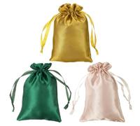 PATIKIL Bolsas de Satén con Cordón, Pack de 30 Bolsas de Regalo Mini para Bodas, Cumpleaños, Navidad, Fiestas de Joyería, 3 Colores, 6x8 Pulgadas