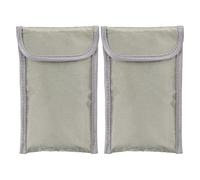 PATIKIL Bolsas Faraday, Paquete de 2 Bolsas Bloqueadoras de Señal de 6.5 Pulgadas para Llaves Anti-Robo Protección de Coche Celular RFID GPS Cartera de Blindaje, Plata-Gris