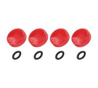 PATIKIL Botón Obturador Cámara, 4 Piezas 12mm Superficie Cóncava Botones Obturador Cobre Puro para Nikon para Fujifilm para Leica DSLR/SLR, Rojo