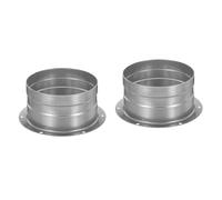 PATIKIL Brida de conector de conducto de 4 pulgadas, paquete de 2 bridas de manguera de escape de metal recto para calefacción, refrigeración, ventilación, sistema HVAC