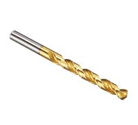 PATIKIL Brocas de 10.8 mm, Acero de Alta Velocidad M42 con 8% Cobalto, Vástago Recto Jobber 135°, Recubierta de Nitruro de Titanio (TiN) para Acero Inoxidable y Metales Duros - 1 Unidad