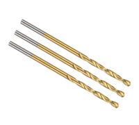 PATIKIL Brocas de 1mm, Acero de Alta Velocidad M42 con 8% Cobalto, Vástago Recto Jobber 135°, Recubierta de Nitruro de Titanio (TiN) para Acero Inoxidable y Metales Duros - Paquete de 3