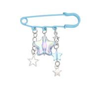 PATIKIL Broche De Cadena Larga Colgante, Broche De Seguridad Con Borlas De Estrellas Estilo Punk Retro Para Hombres Y Mujeres En Bodas, Cuello, Suéter, Chaleco, Abrigo O Vestido, Azul