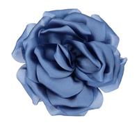 PATIKIL Broche de Seda Satinada con Flor de 4", Gran Broche de Solapa Floral de Peonía para Fiestas de Cumpleaños, Bailes, Banquetes, Decoración de Ropa, Sombreros Y Bolsos, Azul Oscuro