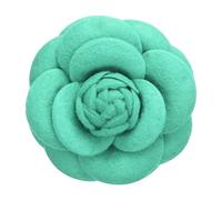 PATIKIL Broches de Flores de Camelia Broches de Tela Vintage Hechos a Mano para Mujeres Adornos Florales para Sombreros Vestidos Camisas Corbatas Corsé Verde