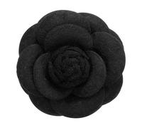 PATIKIL Broches de Flores de Camelia Broches de Tela Vintage Hechos a Mano para Mujeres Adornos Florales para Sombreros Vestidos Camisas Corbatas Corsé Negro