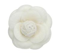 PATIKIL Broches de Flores de Camelia Broches de Tela Vintage Hechos a Mano para Mujeres Adornos Florales para Sombreros Vestidos Camisas Corbatas Ramillete Crema