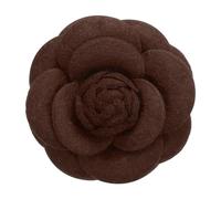 PATIKIL Broches de Flores de Camelia Broches de Tela Vintage Hechos a Mano para Mujeres Adornos Florales para Sombreros Vestidos Camisas Corbatas Ramillete Marrón