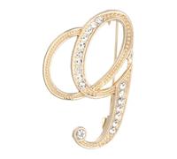 PATIKIL Broches de letra, Broche de letra inicial g con Rhinestones, Alfiler de solapa metálico con cristales, Alfabeto de la A a la Z para mujeres, Joyería, Regalo, Artesanía, Ton