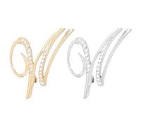 PATIKIL Broches De Letras Iniciales, 2 Piezas Letra Inicial W Broches De Piedras Rhinestone Metal Alfabeto A-Z Pin De Solapa Para Mujeres Joyería Regalo Traje Ropa Sombrero, Oro Plata