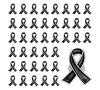 PATIKIL Broches De Listón Negro 50 Pcs Alfileres De Conciencia Con Cierre Seguro Broche De Solapa Esmaltado Para Eventos De Recaudación De Fondos De Caridad Pública