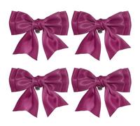 PATIKIL Broches Para Zapatos De Lazo Para Mujer 4 Pcs Lazos Elegantes De Satén Desmontables Broches Para Zapatos Adorno Bonito Hebilla Para Decoración Boda Fiesta Rojo Violáceo