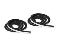 PATIKIL Burlete para Puertas, 2 Rollos 15x20mm Espuma Sellar Cinta Adhesivo Aislamiento Tira para Puerta Ventana Aire Acondicionador, Negro(6.56 Pies Longitud)