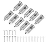 PATIKIL Cable Agarre Conector 10 Paquete Ajustable Acero Alambre Cuerda Cable Abrazadera con Base para Suspender Candelabro Panel Lámpara Iluminación Artefactos