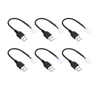PATIKIL Cable Conector de Tira LED, 6 Piezas Adaptador Rápido sin Soldadura de 2 Pines USB Cable de Extensión de Alimentación para Iluminación de Tira de 3528 de 8mm de Ancho