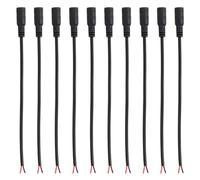 PATIKIL Cable de Alimentación de CC de 8" 20 Piezas Cables de Enchufe de Barril de 5,5 mm x 2,1 mm Conector Hembra de CC a Cable Pelado Abierto para Tira de Led Cámara CCTV