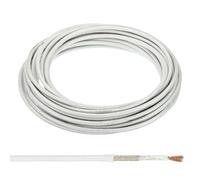 PATIKIL Cable de Alta Temperatura de 9.8 Pies y Calibre 7AWG, Alambre Electrónico de Fibra de Vidrio de Mica Resistente al Calor Aislado para Lámpara, Caldera, Blanco
