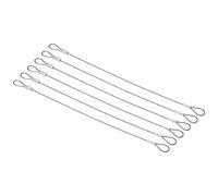 PATIKIL Cable de seguridad de 8 pulgadas, paquete de 6 cables de acero inoxidable de 20 x 1 mm, cuerda de luces de escenario con doble bucle para iluminación DJ, cerradura de equipaje