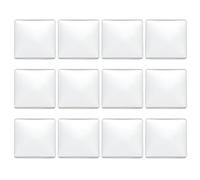 PATIKIL Cabujones de Vidrio Transparente, 12 Piezas de 25x25mm en Forma Cuadrada para Hacer Joyas con Fotos, Vidrio Transparente