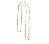 PATIKIL Cadena de Bolso de Imitación de Perlas Correa de 51" Cadena de Bolso de Perlas Cadena de Bolso de Cuentas de Perlas para Bolso de Mano Embrague Reemplazo Oro Claro