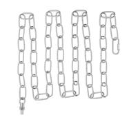 PATIKIL Cadena de iluminación de 6 pies, 1 juego de cadena de iluminación de metal con conectores de bloqueo de tornillo de enlace rápido de hasta 110 libras para luces colgantes, candelabros, luces