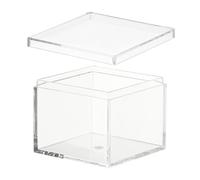 PATIKIL Caja De Acrílico Con Tapa 2.17" x 2.17" x 1.77", Cajas De Exhibición De Acrílico Transparente Contenedores Plásticos Cuadrados Organizadores Pequeña Exhibición De Obras De Arte