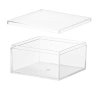 PATIKIL Caja De Acrílico Con Tapa 2.95" x 2.95" x 1.57", Cajas De Exhibición De Acrílico Transparente Contenedores Plásticos Cuadrados Organizadores Pequeña Exhibición De Obras De Arte