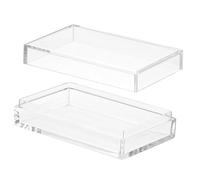 PATIKIL Caja De Acrílico Con Tapa 3.94" x 2.36" x 1.18", Cajas De Exhibición De Acrílico Transparente Contenedores Plásticos Cuadrados Organizadores Pequeña Exhibición De Obras De Arte