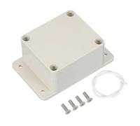 PATIKIL Caja De Empalme 63x58x35mm, Caja De Enclosure Eléctrico ABS Plástico Impermeable Cubierta De Enchufe Protector De Cable Con Placa De Montaje Para Exterior Interior, Blanco/Gris