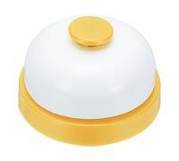 PATIKIL Call Bell - Timbre pequeño de 7.2 cm para servicio de escritorio, recepción, mostrador, cena, bar, hotel, aula, juego, amarillo, 1 paquete