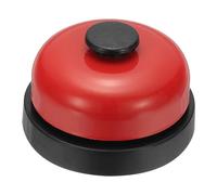 PATIKIL Call Bell - Timbre pequeño de 7.2 cm para servicio de escritorio, recepción, mostrador, cena, bar, hotel, aula, juego, negro y rojo, 1 paquete