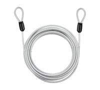 PATIKIL Candado de cable de seguridad (3/16 pulgadas de diámetro de 11 pies y capacidad de carga de 132 libras, acero inoxidable recubierto de vinilo, doble bucle, cuerda de alambre flexible, cable de