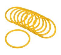 PATIKIL Carnaval Anillo-Lanzamiento Anillos 8,5cm ID, 24 Paquete Plástico Aro para Exterior Fiesta Favor Juego Soporte, Amarillo