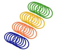 PATIKIL Carnaval Anillos-Lanzamiento Anillos 8,5cm ID, 24 Paquete Plástico Aro para Exterior Fiesta Regalo Juego Cabina (Azul, Verde, Naranja, Amarillo)