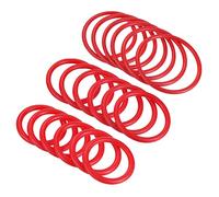 PATIKIL Carnaval Anillos-Lanzamiento Anillos Juego 4cm 6mm 8.5cm, 18 Paquete Plástico Aro para Exterior Fiesta Regalo Juego Cabina, Rojo